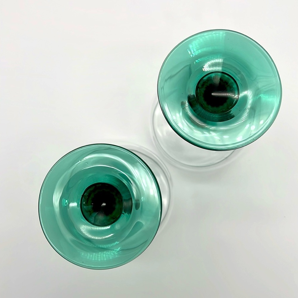 Retro Libbey Cactus Margarita Glasses, Green Stem and Base 16 Ounce (Set of 2) - Picture 7 of 9